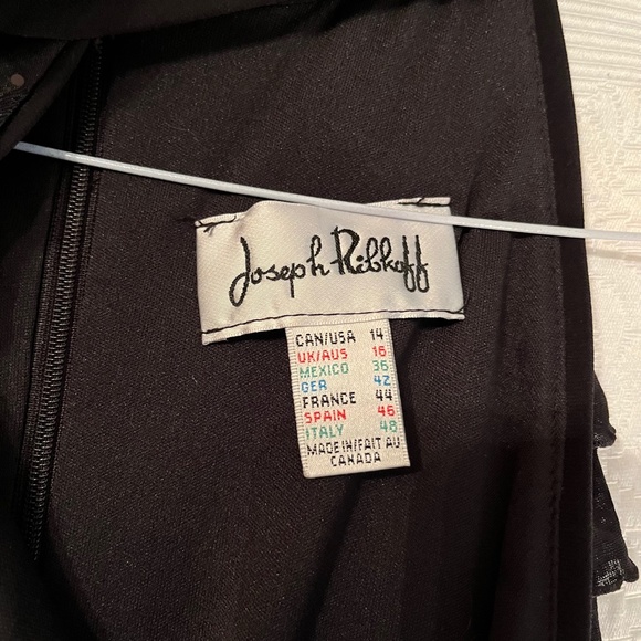 Joseph Ribkoff Black Halter Sequin Dress - Size 14 - Picture 2 of 7